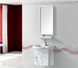 超小型钛镁铝卫浴三角浴室柜挂墙式陶瓷洗手盆柜小卫生间 浴室柜
