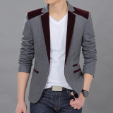 冬季男西装商务休闲男士夹克青年修身立领薄款男装外套韩版西服潮
