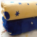 浪漫星星月亮☆法兰绒床单 学生宿舍用床单 空调毯 盖毯休闲毯