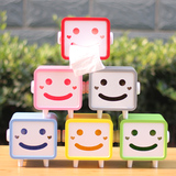 可爱笑脸世家立体绣抽纸盒创意抽纸盒纸巾盒车用可爱塑料卷筒纸架