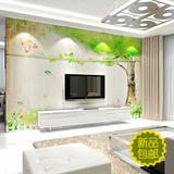 环保无缝时尚现代简约大型壁画 绿树儿童房客厅沙发电视背景墙纸