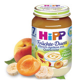 德国喜宝Hipp婴儿宝宝辅食品果汁蔬菜肉类果泥-桃子杏子凝乳