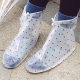 三年二班●韩国时尚 透明加厚防水雨鞋套 防滑耐磨水雨靴套鞋女