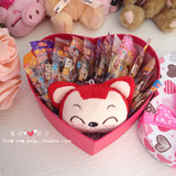 28颗不二家棒棒糖心形糖果礼盒送阿狸创意女友生日情人节礼物包邮