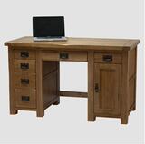 欧式进口全实木白橡木电脑桌写字台书桌复古学习桌办公桌现代简约