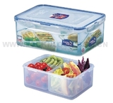 乐扣乐扣塑料带分格保鲜盒冰箱收纳储物盒HPL826C（2600ml）