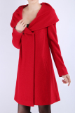 抢购特价雅莹专柜正品秋冬新款红色羊毛长袖大衣外套E12IP8021a