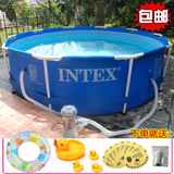 正品INTEX游泳池 大型框架水池 超大家庭管架浴池 鱼池加高加厚