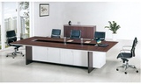 高档环保板材会议桌洽谈桌办公桌带柜带玻璃会议桌可定做颜色尺寸