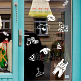 韩式儿童衣柜分类标识 童装服装婴儿用品实体店 橱窗玻璃贴墙贴纸