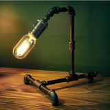 复古工业爱迪生灯泡书房酒吧咖啡厅个性创意铁艺水管台灯