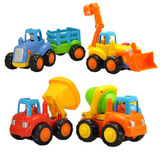 汇乐326儿童玩具车惯性车工程车回力车仿真模型耐摔玩具小车套装