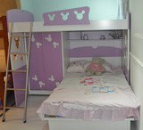 儿童床上下床高低子母床衣柜组合床亲子 组合双层床多功能组合床