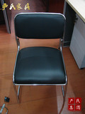 黑色皮艺办公椅 会议椅电脑椅培训椅无扶手简约现代特价上海包邮
