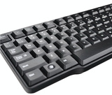 罗技 经典K100 防水键盘 超薄 有线 电脑PS/2圆口 盒装正品 黑色