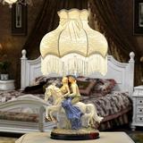 欧式陶瓷台灯美式卧室床头灯创意装饰可爱公主婚房温馨复古大台灯