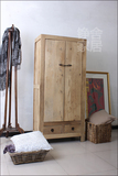 老松木衣柜 原木立柜 整体衣橱壁橱 实木带门大衣柜 带抽屉
