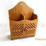 欧雅竹木 筷子笼 双格福字筷笼 筷筒 可立可挂式厨房必备竹制