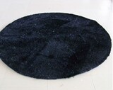 圆形地毯黑色吊篮垫子客厅茶几沙发地毯免洗亮丝 转椅地垫可定做