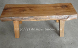 实木凳子 办公桌长凳 生态长凳板凳 樟木凳子换鞋凳 田园原木凳