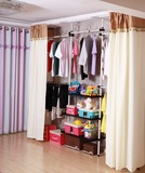简单卧室客厅多功能创意衣架落地衣帽裤架置物储物架简易组合衣柜