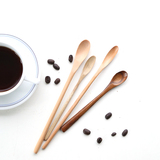摩登主妇 日式餐具创意原木餐具长柄木勺子咖啡搅拌勺 搅拌棒勺子