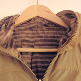 日本外贸原单品牌女装日系女式品质纯色防水双面连帽拉链夹克外套