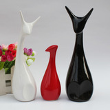 热卖 现代时尚家居摆设一家三口鹿摆件 抽象工艺品 陶瓷器装饰品