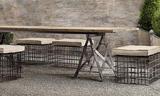 工业LOFT风格工作台复古做旧法式乡村实木铁艺实心书桌餐桌 餐椅