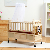贝雪电动婴儿床实木无漆自动婴儿摇篮床智能自动宝宝摇摇床带蚊帐