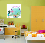 客厅卧室装饰画 儿童房间挂画 卡通画 无框画 壁画 单联钟表画
