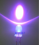 LED灯珠5MM紫色 F5紫光灯珠UV固化荧光防伪验钞灯蝎子灯灭蚊专用