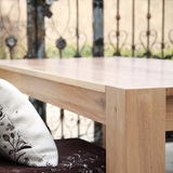 全实木橡木餐桌出口欧洲本色整套餐桌椅1.8米欧美式田园宜家