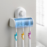双庆强力吸盘式牙刷架挂架牙具套装浴室放牙刷架子创意沥水牙刷座