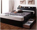 储物床抽屉床板式床单人双人床1米1.2 1.5 1.8高箱床 定制日式床
