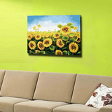 千色魔方diy数字油画手绘大幅花卉风景情侣卧室客厅装饰画 向日葵