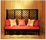 老榆木仿古家具卡座罗汉床中式沙发古典家具明清家具现代中式家具
