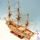 皇家卡洛琳号1:50极奢华皇家游艇 木质古典帆船模型拼装套材 远晴