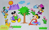 幼儿园教室墙面环境布置*EVA立体墙贴画泡沫米奇米妮系列组合