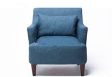 时尚简约现代布艺单人沙发整装实木脚客厅家具小户型定2015新热卖