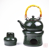 高档绿皮釉紫砂茶炉紫砂煮茶器陶瓷碳炉酒精炉 日式提梁茶壶炉灯