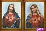 最新款精准百分百印花十字绣耶稣圣心基督天主教圣母玛利亚钻石画