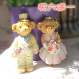 韩国创意立体卡通树脂泰迪熊小熊冰箱贴磁贴磁铁结婚庆回礼礼物