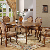 实木高档欧式餐桌 时尚饭餐桌椅组合欧式餐桌椅套 一桌四椅特价