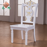 新款 永旭家具 欧式实木餐椅 厂家直销橡木雕花描金餐桌椅子316