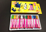 促销12色油画棒六角蜡笔安全环保型炫彩棒儿童无毒涂鸦绘画彩色盒