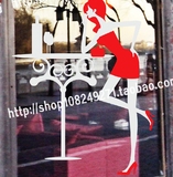 喝酒的个性时尚美女贴画酒吧KTV包房餐厅吧台时尚个性装饰墙贴纸