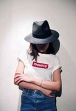 正品代购日本moussy2016夏新款 休闲纯棉字母圆领短袖简约t恤上衣