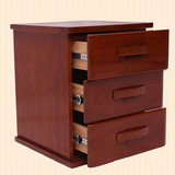 抽屉柜电脑桌下柜子全实木办公桌文件柜木质移动柜活动收纳储物柜