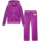 2016新款JUICY COUTURE女童女孩紫色天鹅绒镶钻运动衫套装2-14岁
